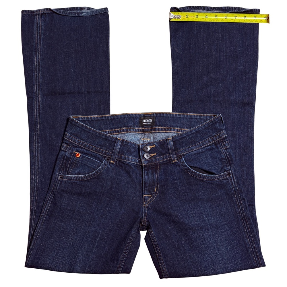 HUDSON new Signature Low-Rise Boot Cut Dark Indigo Soft Stretch Jeans NWOT - Picture 9 of 16